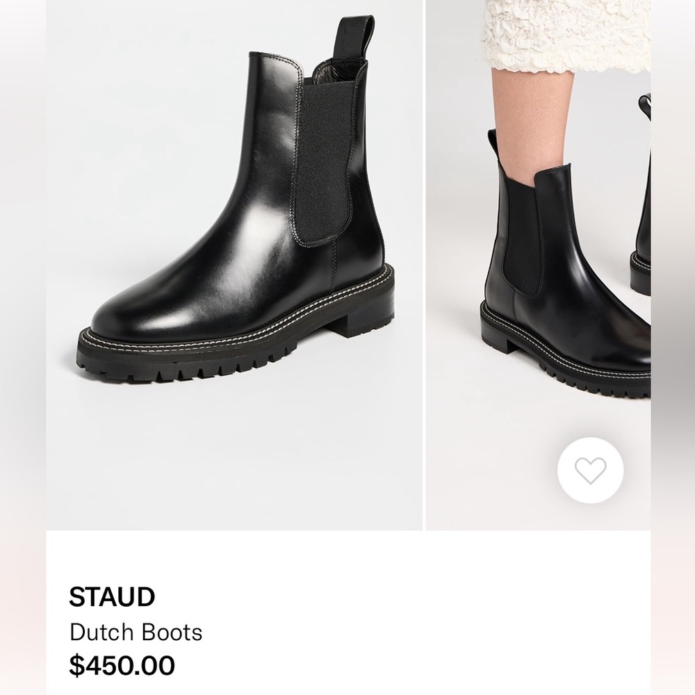 STAUD Dutch Black Chelsea Boots